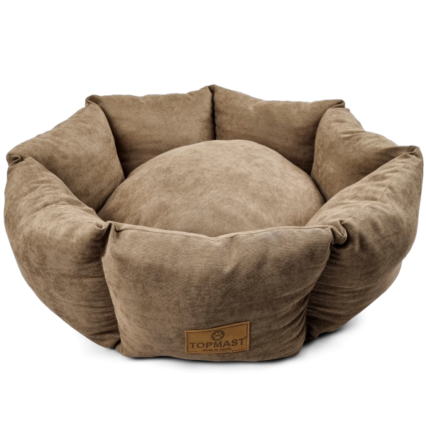 Katzenbett - ComfyNest - 62 cm - Hellbraun - Polyestervelours